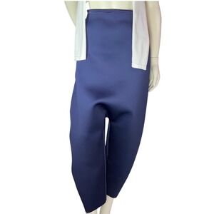 Simple Clothing Scuba Drop Crotch Pants Navy Blue Avant Garde Minimalist Small